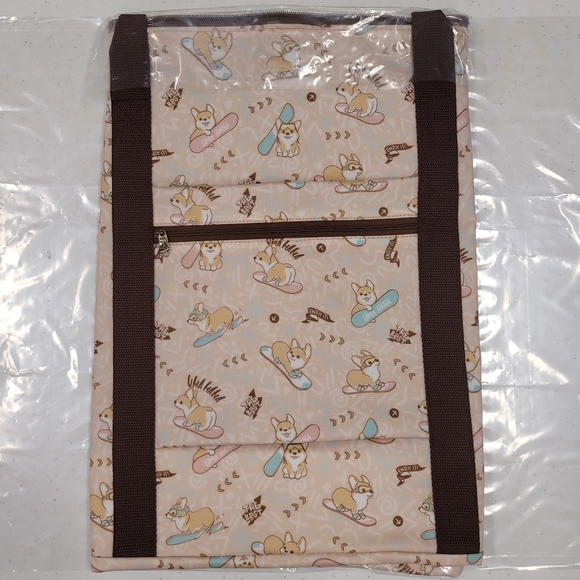 Waterproof Corgi Extra Large Travel Tote Luggage Weekender Duffel Trolley Sleeve - Picture 8 of 13